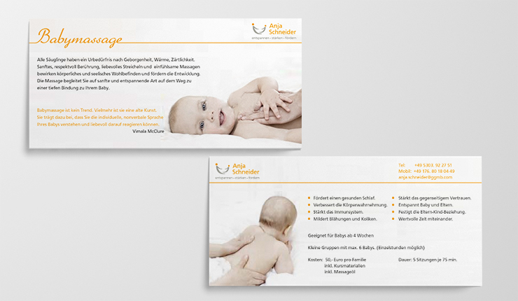 Babymassage Flyer