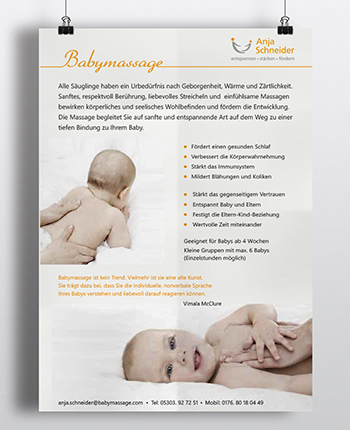 Babymassage Poster