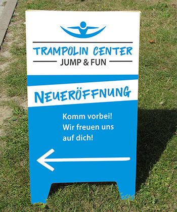 Trampolin Center Aufsteller