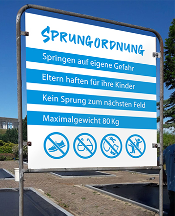 Trampolin Center Sprungordnung